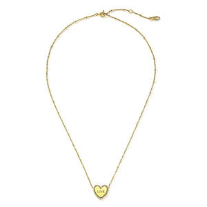 NWT! Eliot danori for Nadri pave cubic zirconia heart Love necklace